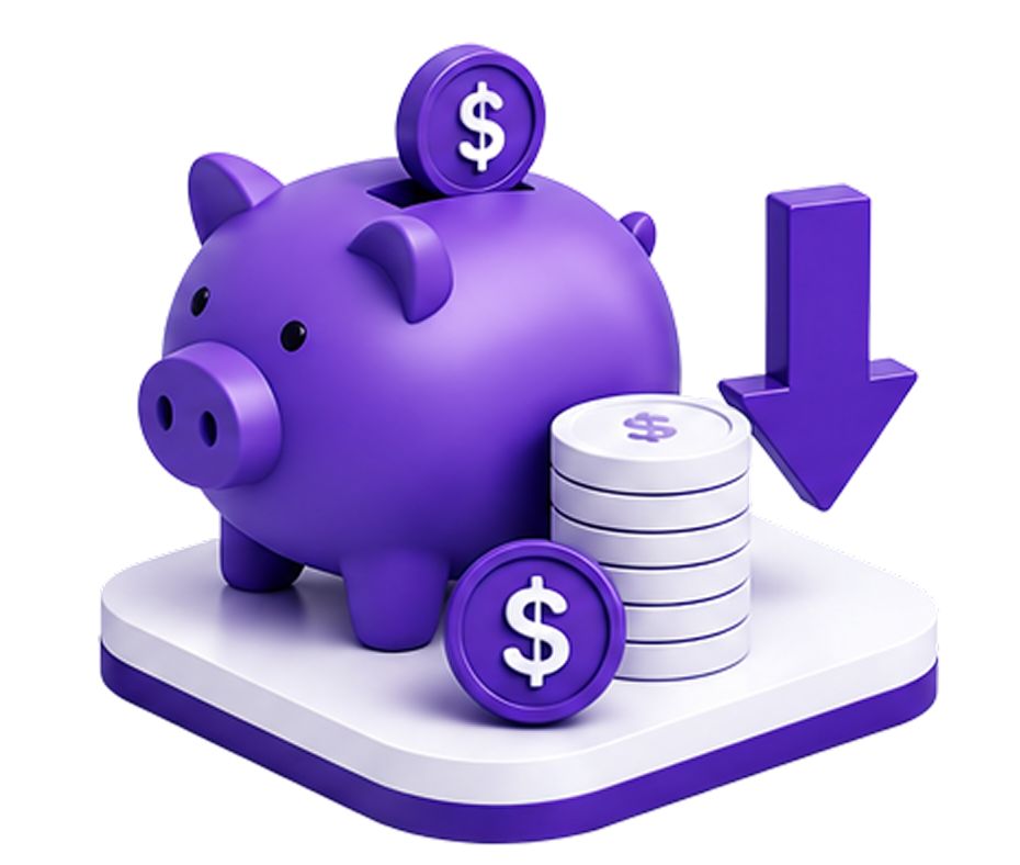 Reduced Compliance & Financial Risk Costs Illustration