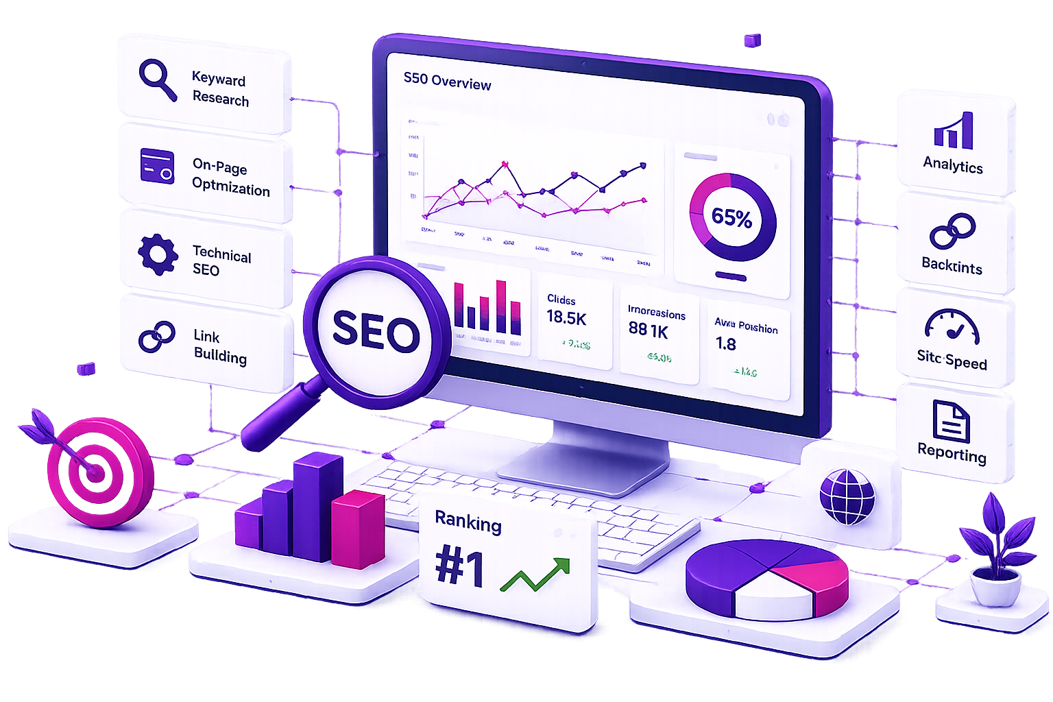 Search Engine Optimization Illustration